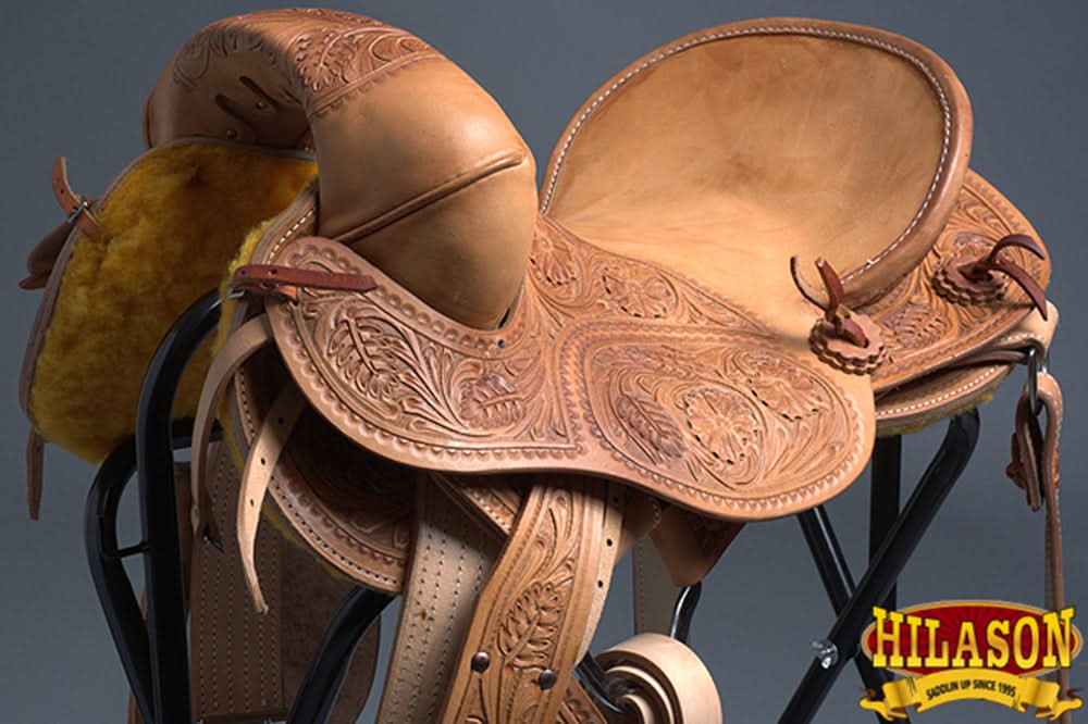 Hilason Classic Series Hand-Made Rodeo Bronc American Leather Saddle