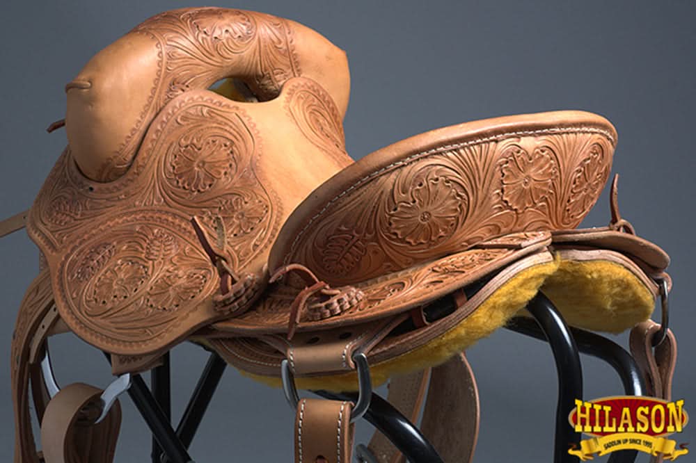 Hilason Classic Series Hand-Made Rodeo Bronc American Leather Saddle