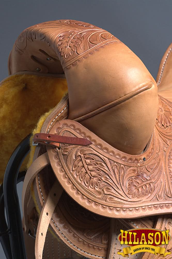 Hilason Classic Series Hand-Made Rodeo Bronc American Leather Saddle
