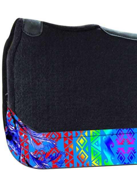HILASON 31 In X 30 In Western Horse 100% Wool Felt Saddle Pad