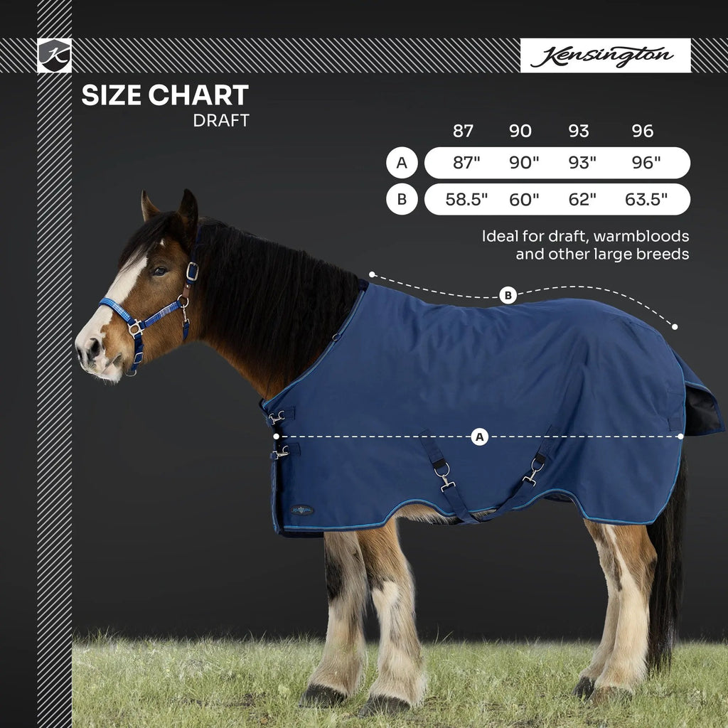 Draft Horse Lightweight 80g Winter Turnout Blanket - Waterproof & Breathable