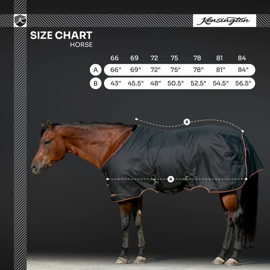 1200D Lightweight 80g Horse Winter Turnout Blanket - Waterproof & Breathable