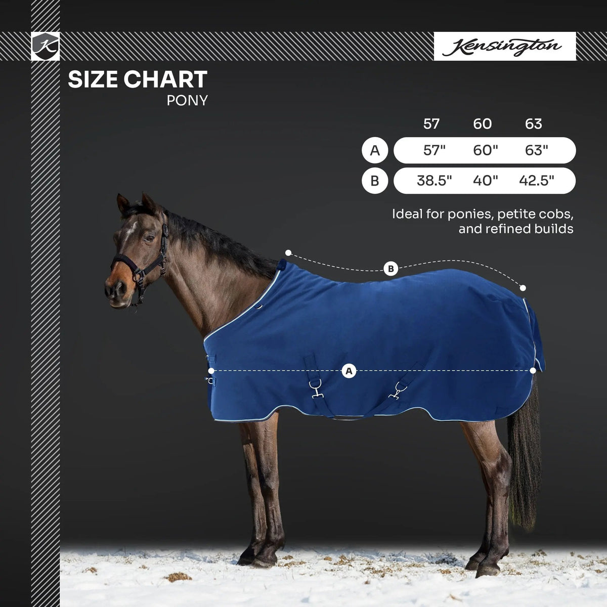 Pony Midweight 180g Horse Winter Turnout Blanket - Waterproof & Breathable