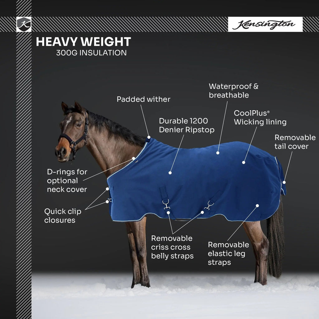 Pony Heavyweight 300g Horse Winter Turnout Blanket - Waterproof & Breathable