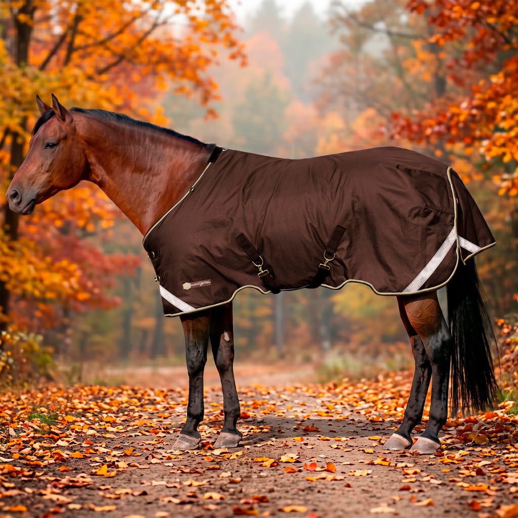 New 1200D Lightweight 80g Horse Winter Turnout Blanket - Waterproof & Breathable