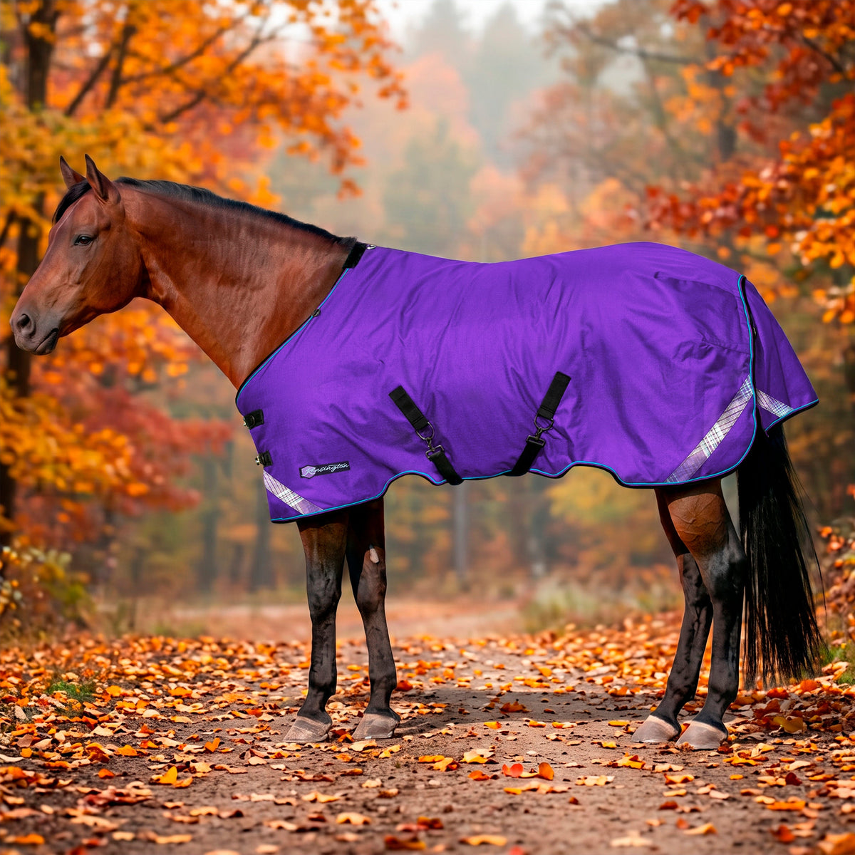 New 1200D Lightweight 80g Horse Winter Turnout Blanket - Waterproof & Breathable