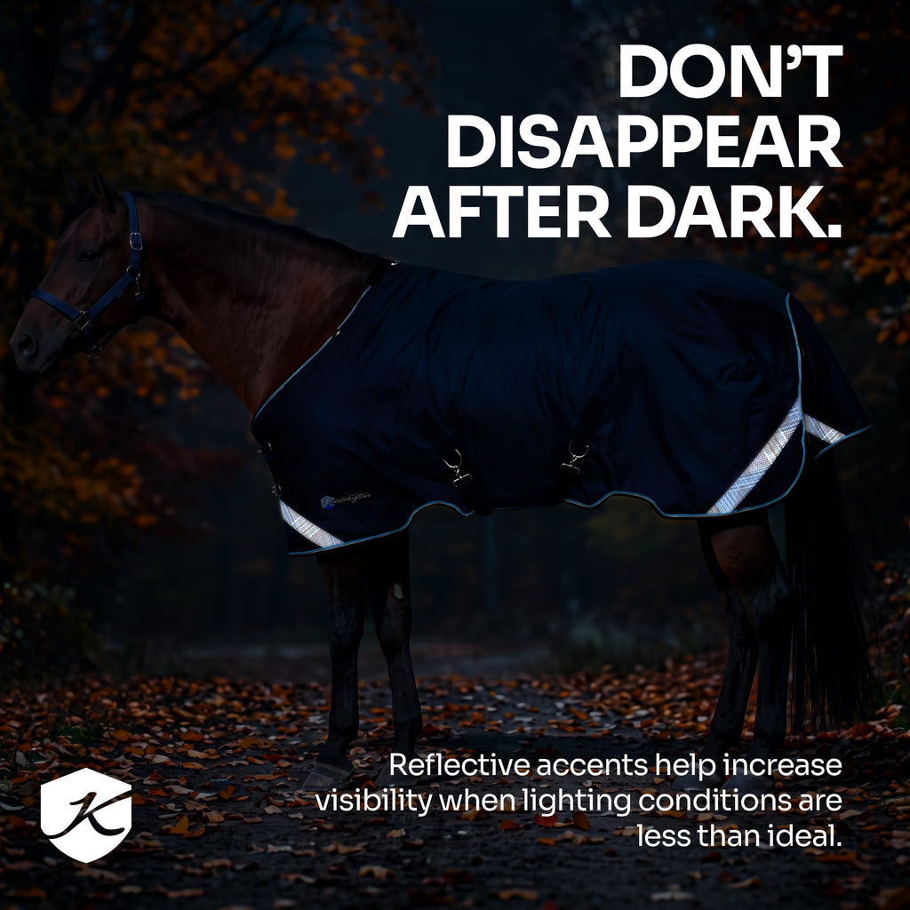 New 1200D Lightweight 80g Horse Winter Turnout Blanket - Waterproof & Breathable