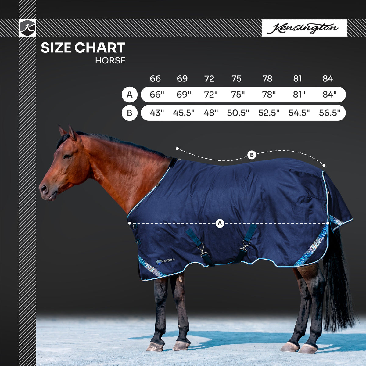 New 1200D Midweight 180g Horse Winter Turnout Blanket - Waterproof & Breathable