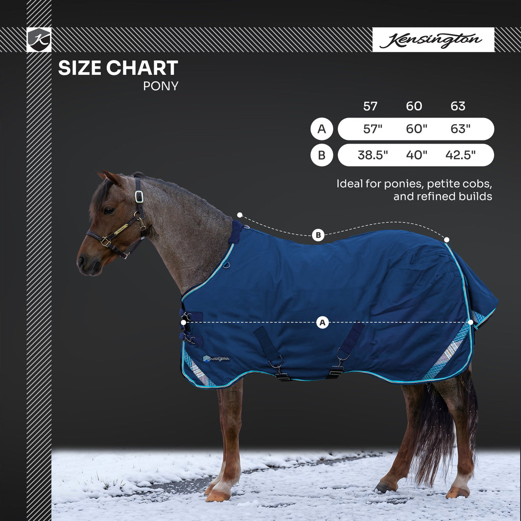 New Pony Midweight 180g Horse Winter Turnout Blanket - Waterproof & Breathable