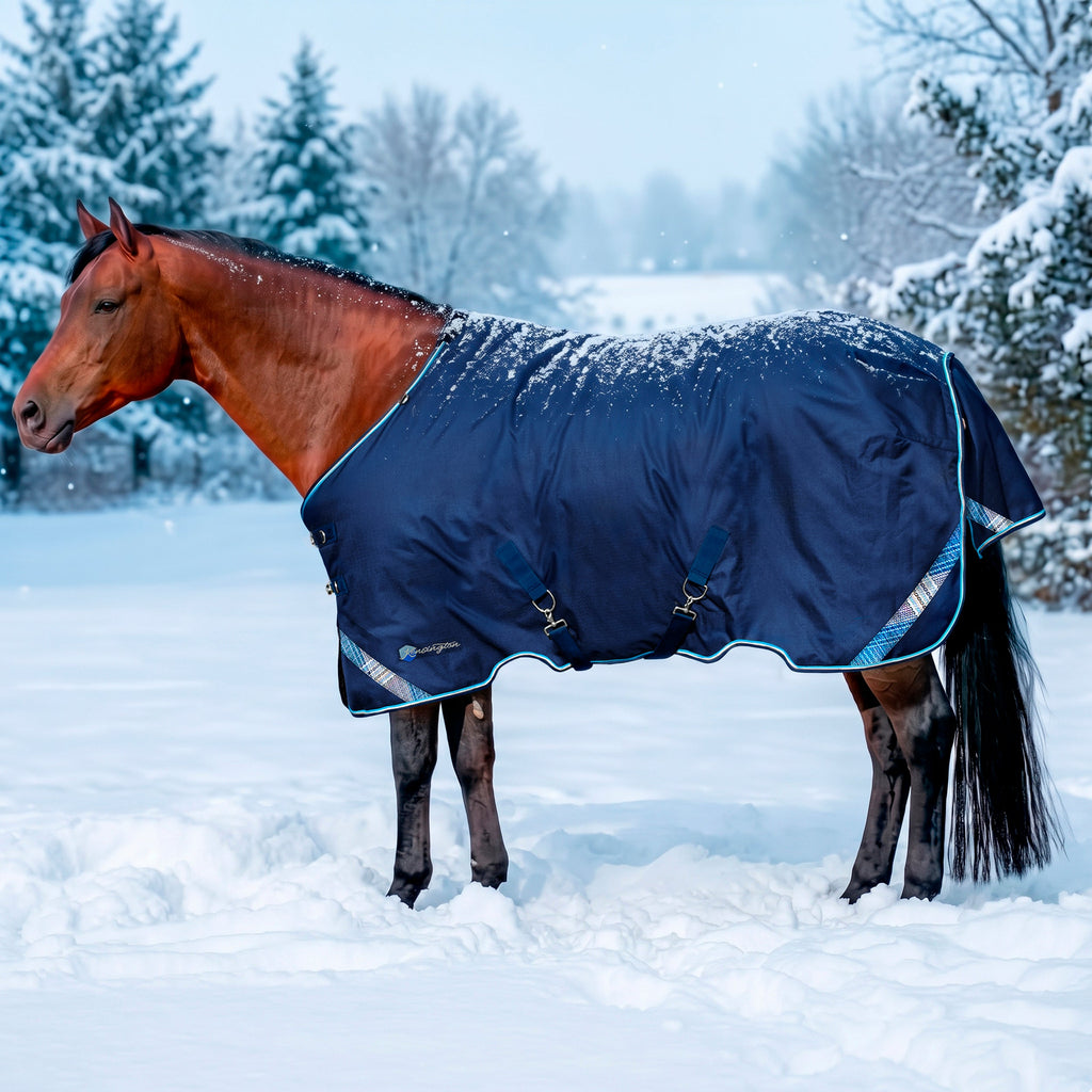 New 1200D Heavyweight 300g Horse Winter Turnout Blanket - Waterproof & Breathable
