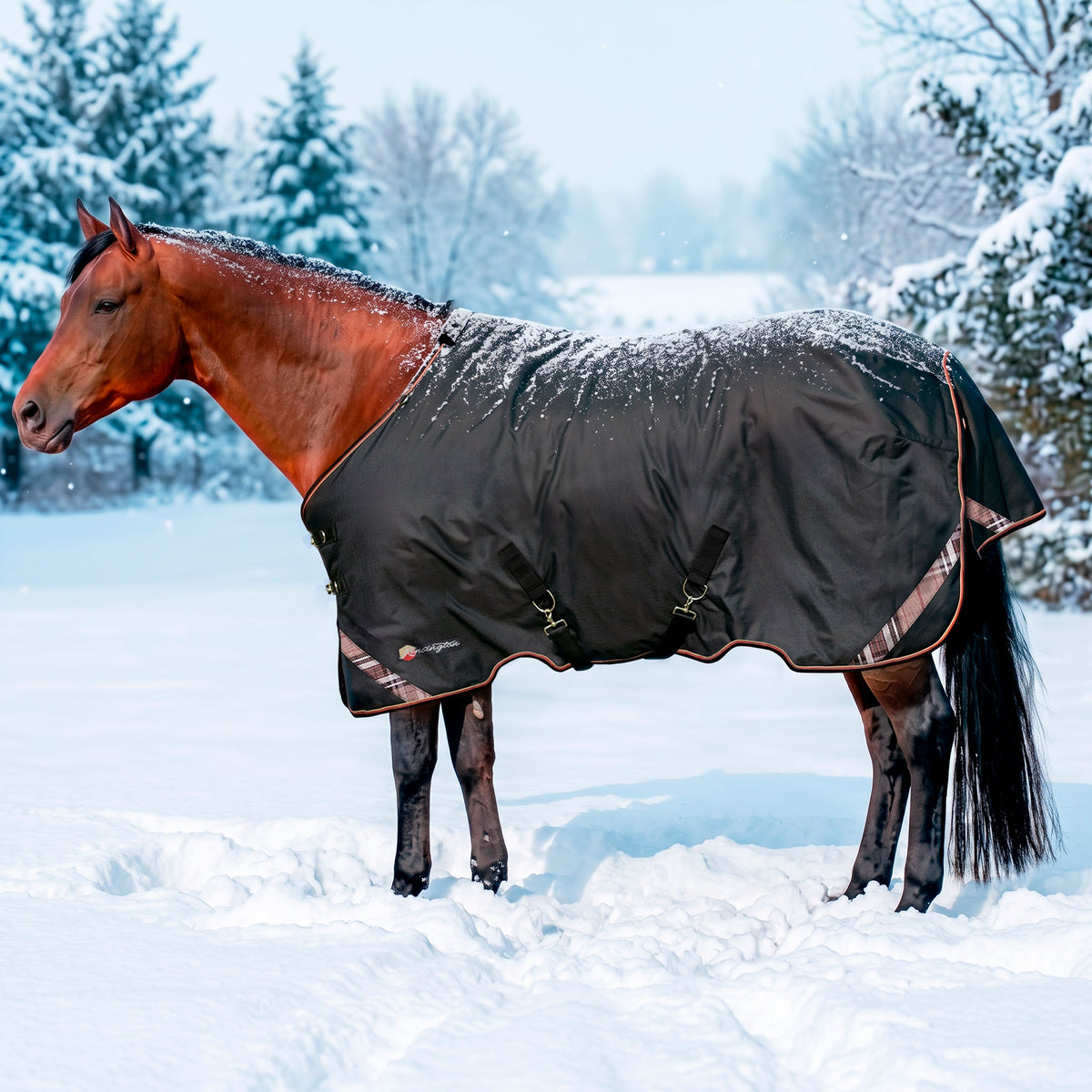 New 1200D Heavyweight 300g Horse Winter Turnout Blanket - Waterproof & Breathable