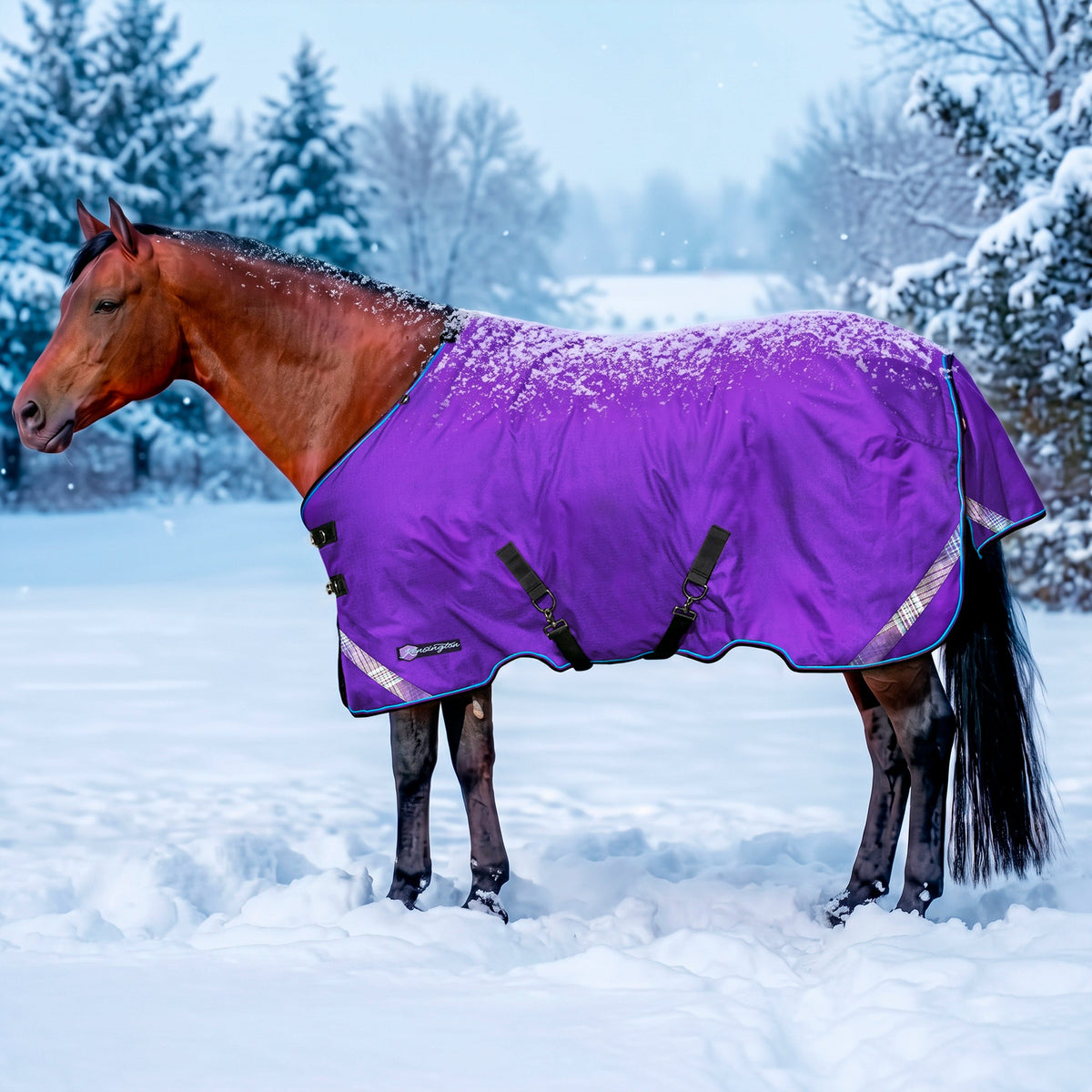 New 1200D Heavyweight 300g Horse Winter Turnout Blanket - Waterproof & Breathable
