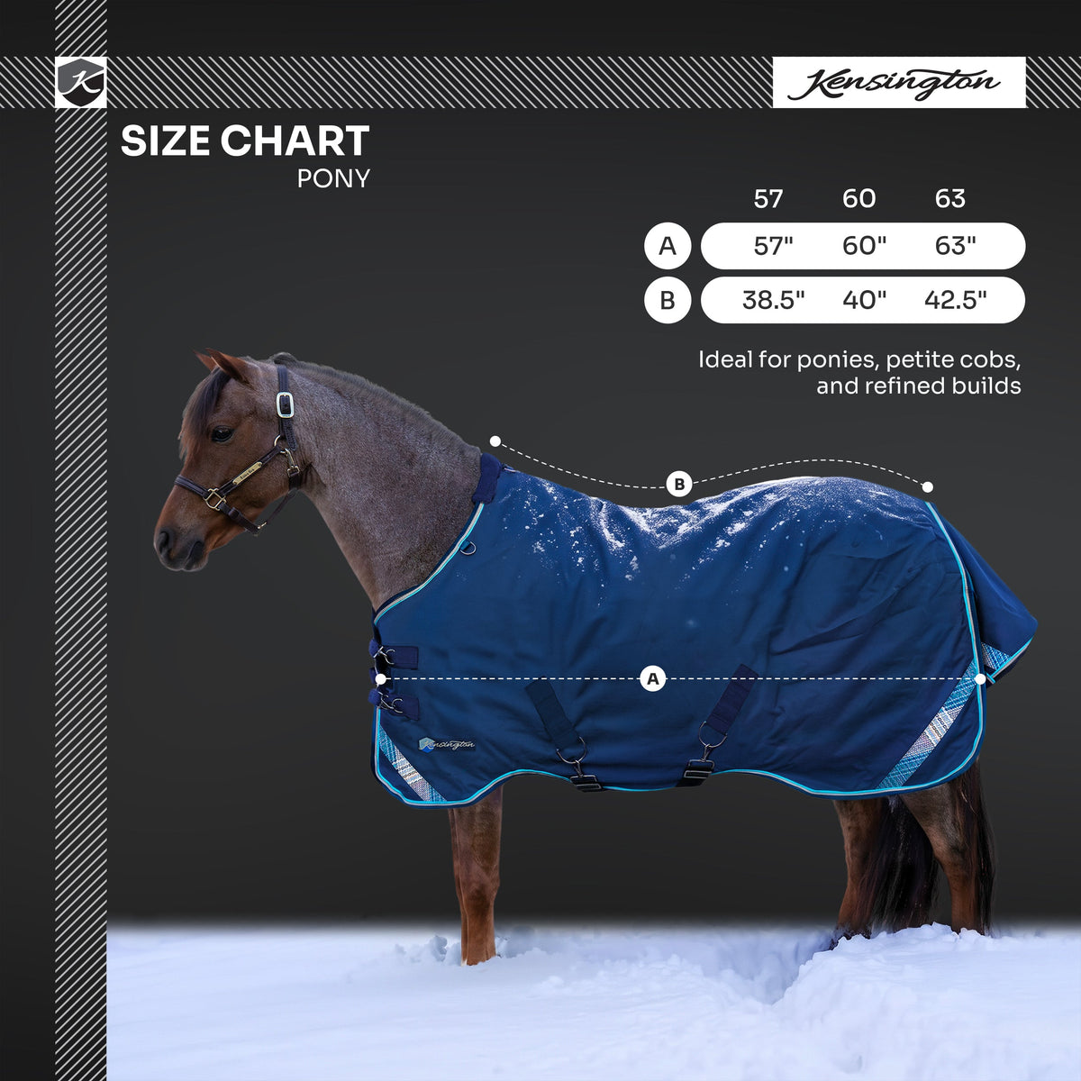 New Pony Heavyweight 300g Horse Winter Turnout Blanket - Waterproof & Breathable