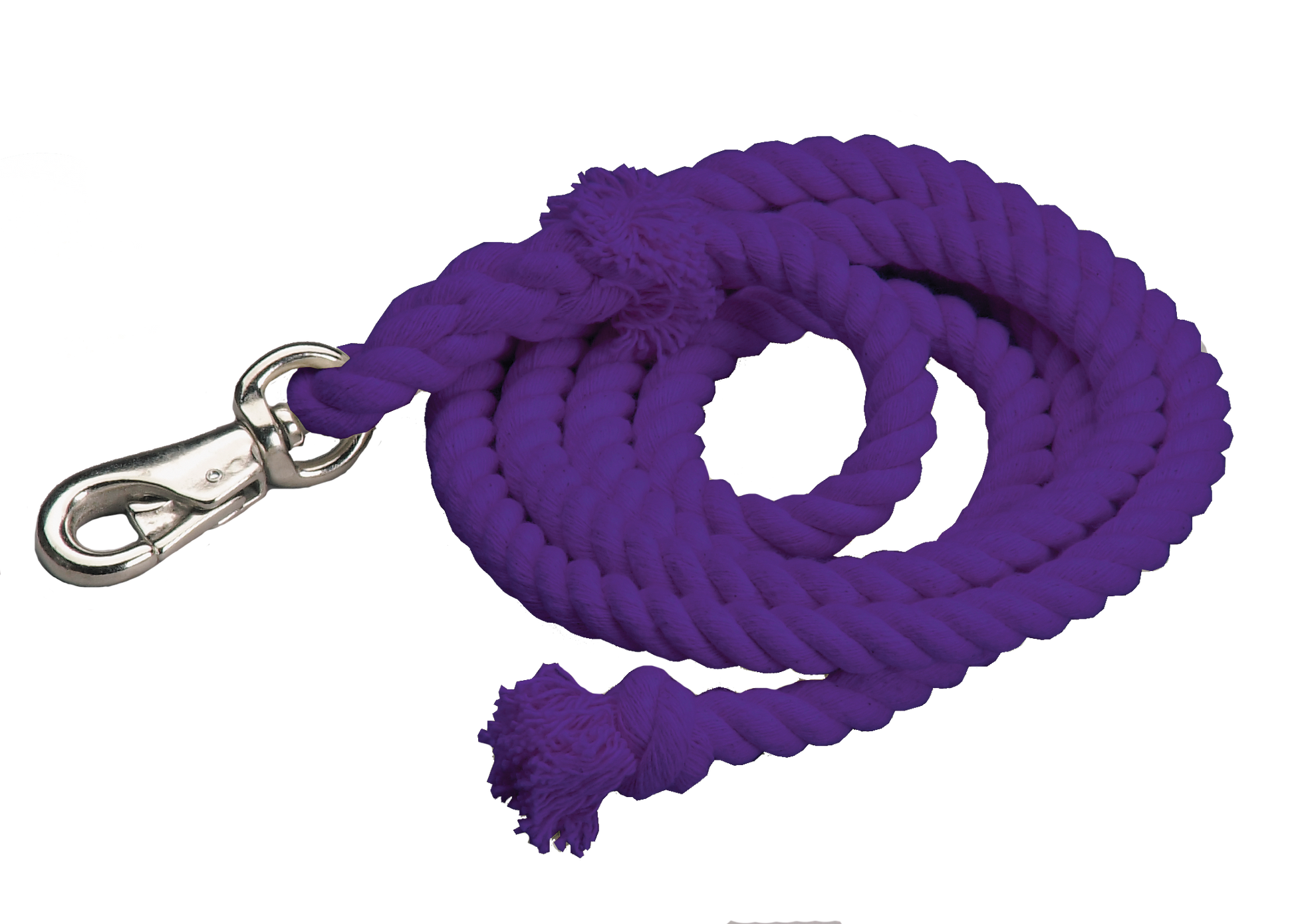 Cotton Lead Ropes - 10' with Bullsnap, Various Colors