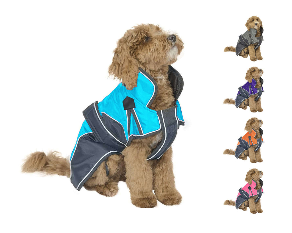 Derby Originals Heavyweight 220g Polyfil 420D Nylon Waterproof Reflective Winter Dog Parka With Harness Compatible Opening