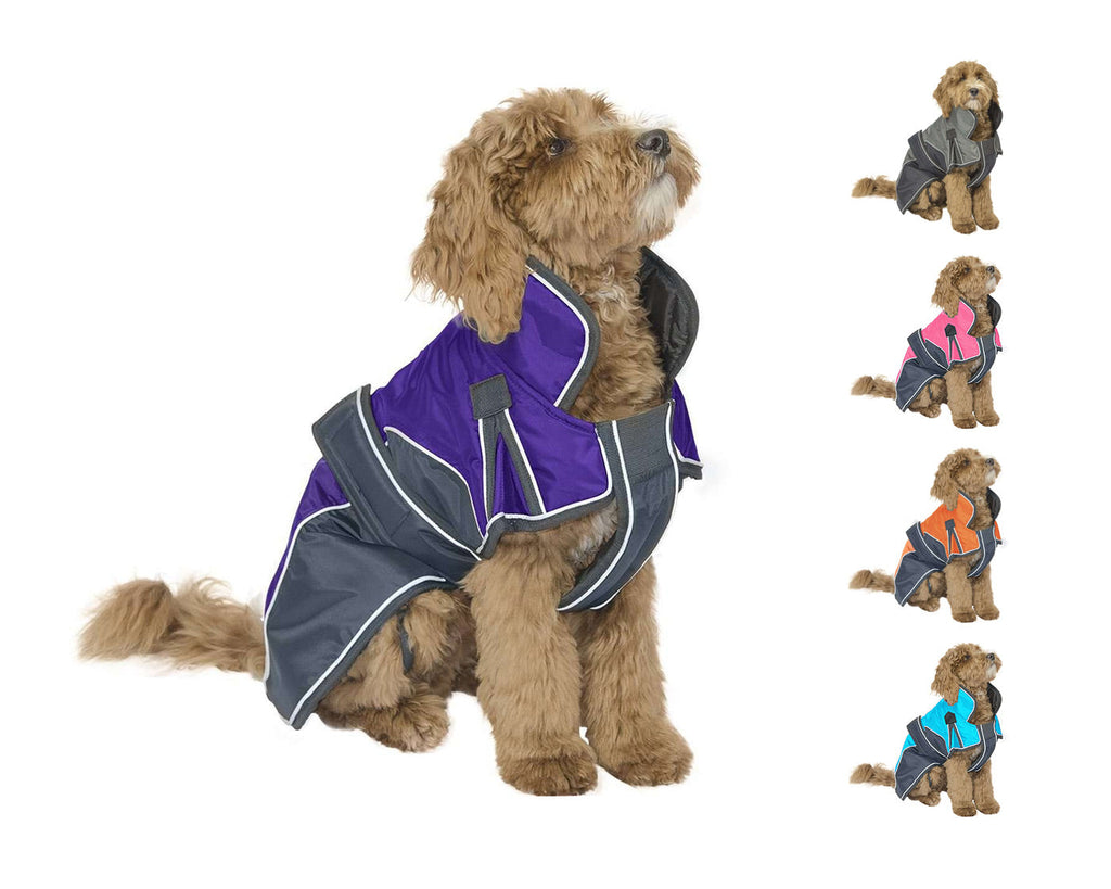 Derby Originals Heavyweight 220g Polyfil 420D Nylon Waterproof Reflective Winter Dog Parka With Harness Compatible Opening