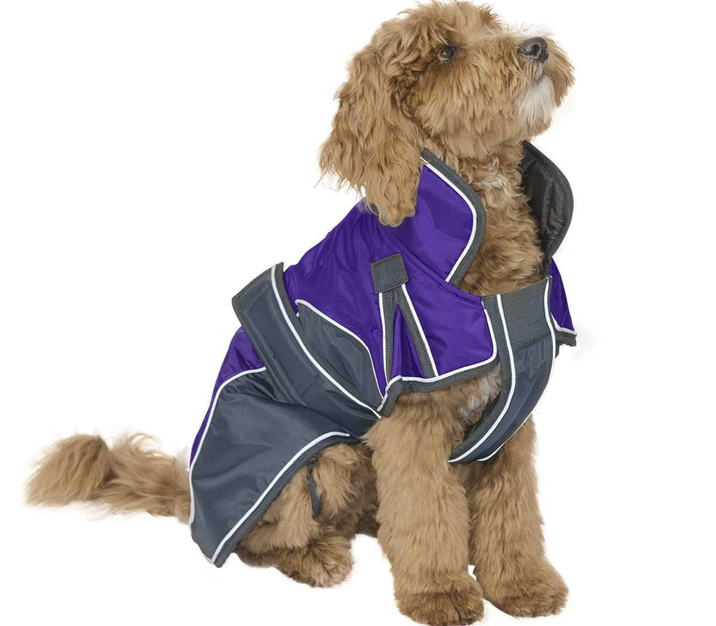 Derby Originals Heavyweight 220g Polyfil 420D Nylon Waterproof Reflective Winter Dog Parka With Harness Compatible Opening