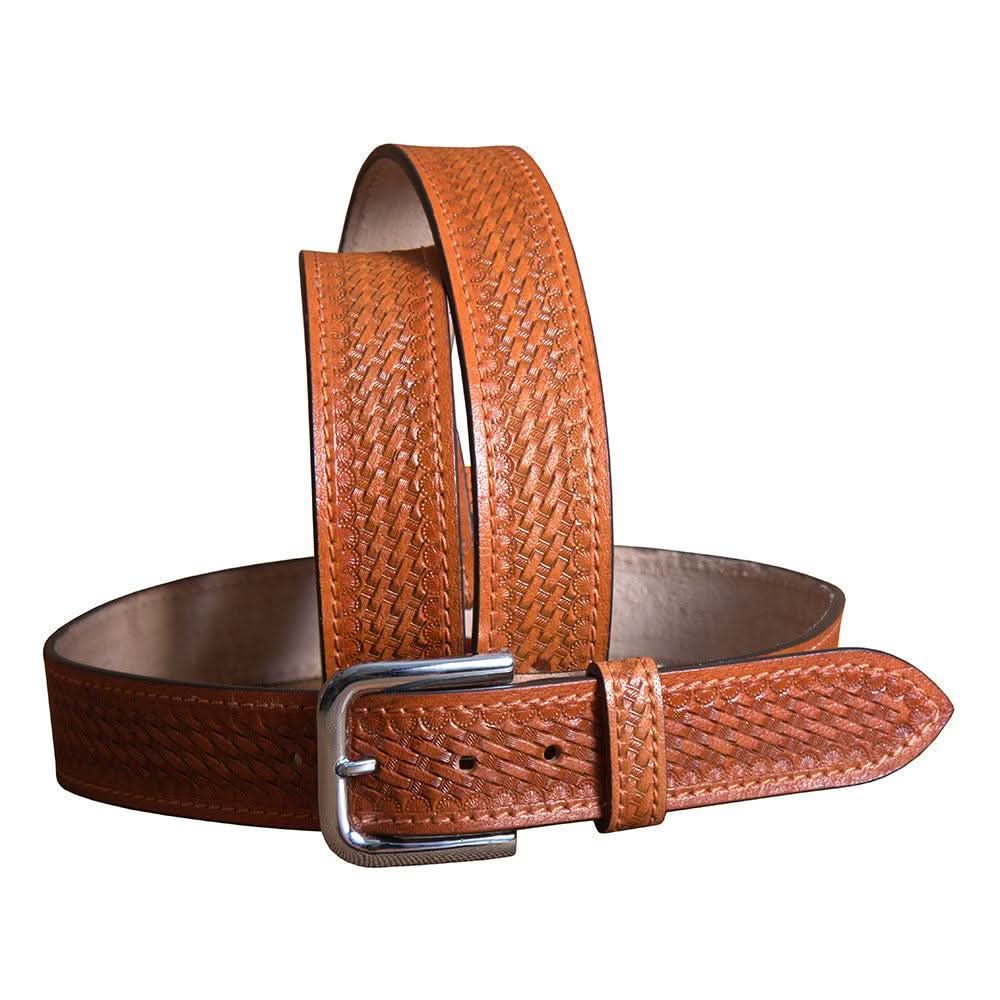HILASON Western Genuine Leather Belt for Men Women Cowboy Cowgirl Handmade Unisex Full Grain Heavy Duty Tooled Belt for Jeans