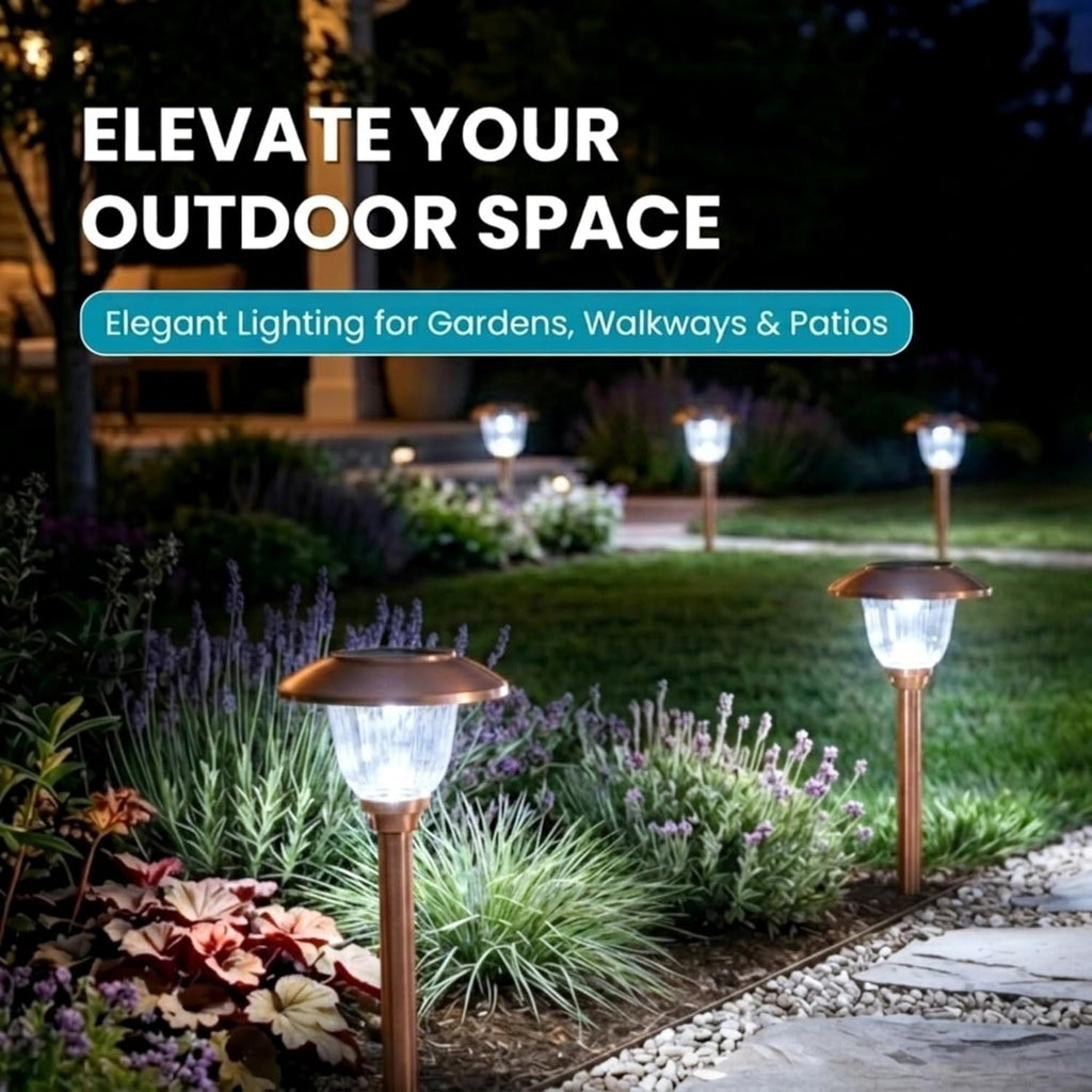 Energizer 8 Pack Color On Demand Solar Pathway Lights Outdoor-Stainless Steel(5 Colors)
