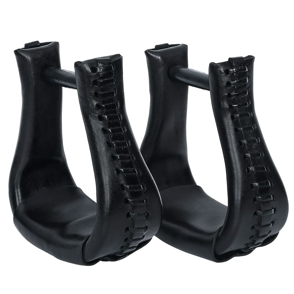 Hilason Western Saddle Bell Oil Leather Horse Saddle Stirrups Neck 3 In