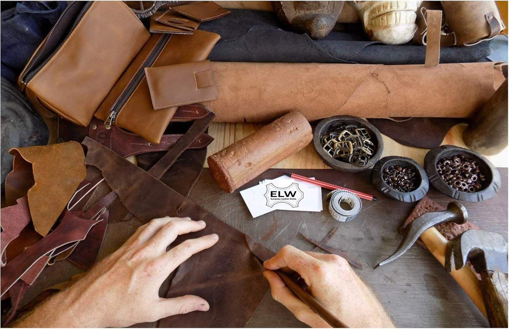 Veg Tan Full Grain Tooling Leather 3/4 oz to 13/15 oz (1mm-6mm) Weight Pre-Cut Squares 6" to 48" Leathercraft, Stamping, Engraving, Molding, Dyeing