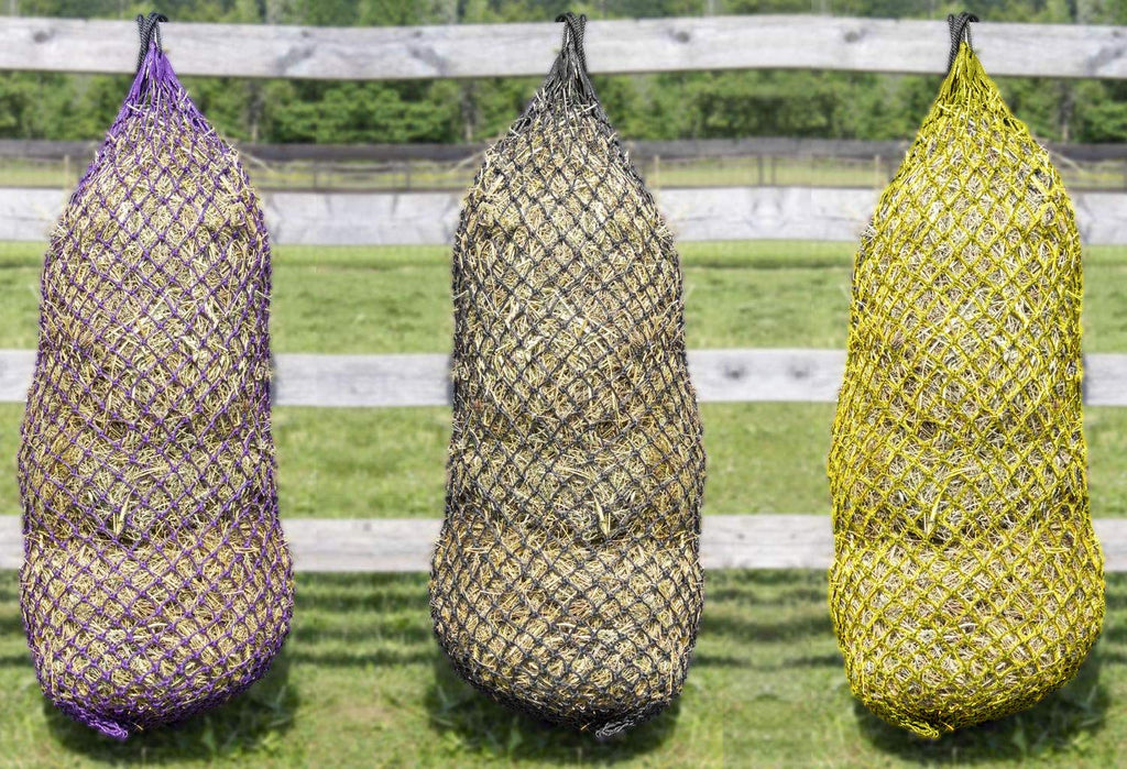 Derby Originals Hay Feeder Slow Feed 56” Long and 3" x 3" Holes Hay Net for Horses