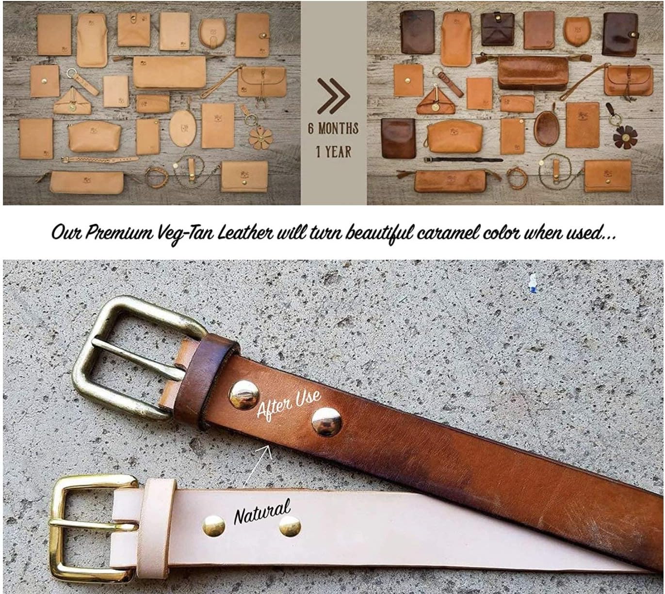 Veg Tan Full Grain Tooling Leather 3/4 oz to 13/15 oz (1mm-6mm) Weight Pre-Cut Squares 6" to 48" Leathercraft, Stamping, Engraving, Molding, Dyeing