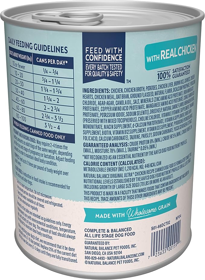 Natural Balance Ultra Chicken Dog Can (13.2oz)