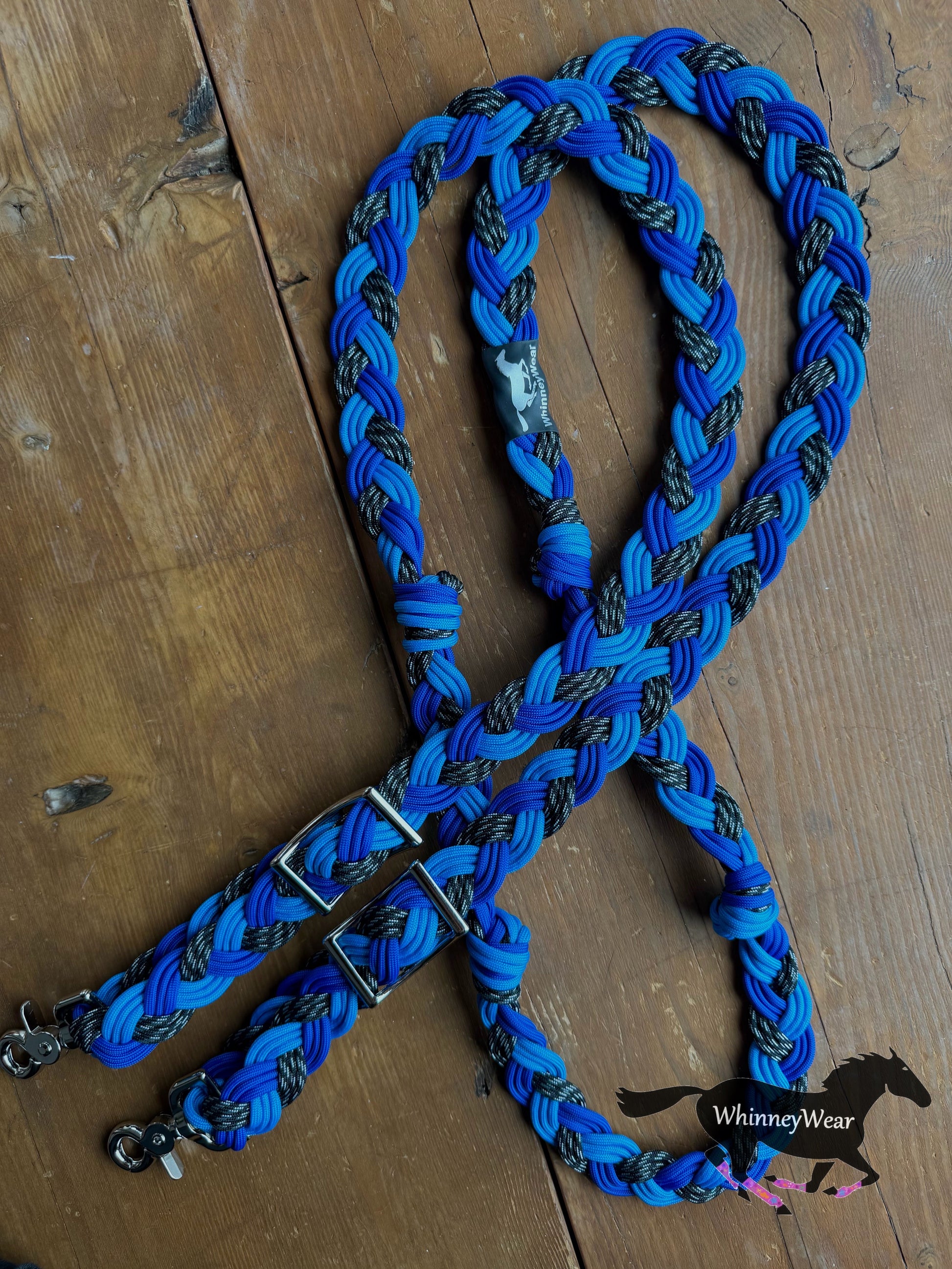 8ft Midnight Sky Braided Reins