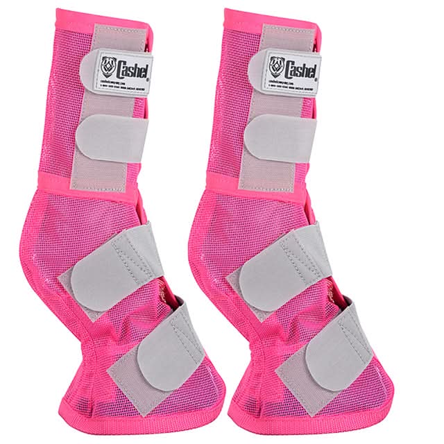 4 Pack Cashel Fly Prevention Warmblood Horse Leg Guard Cool Mesh Boots Pink