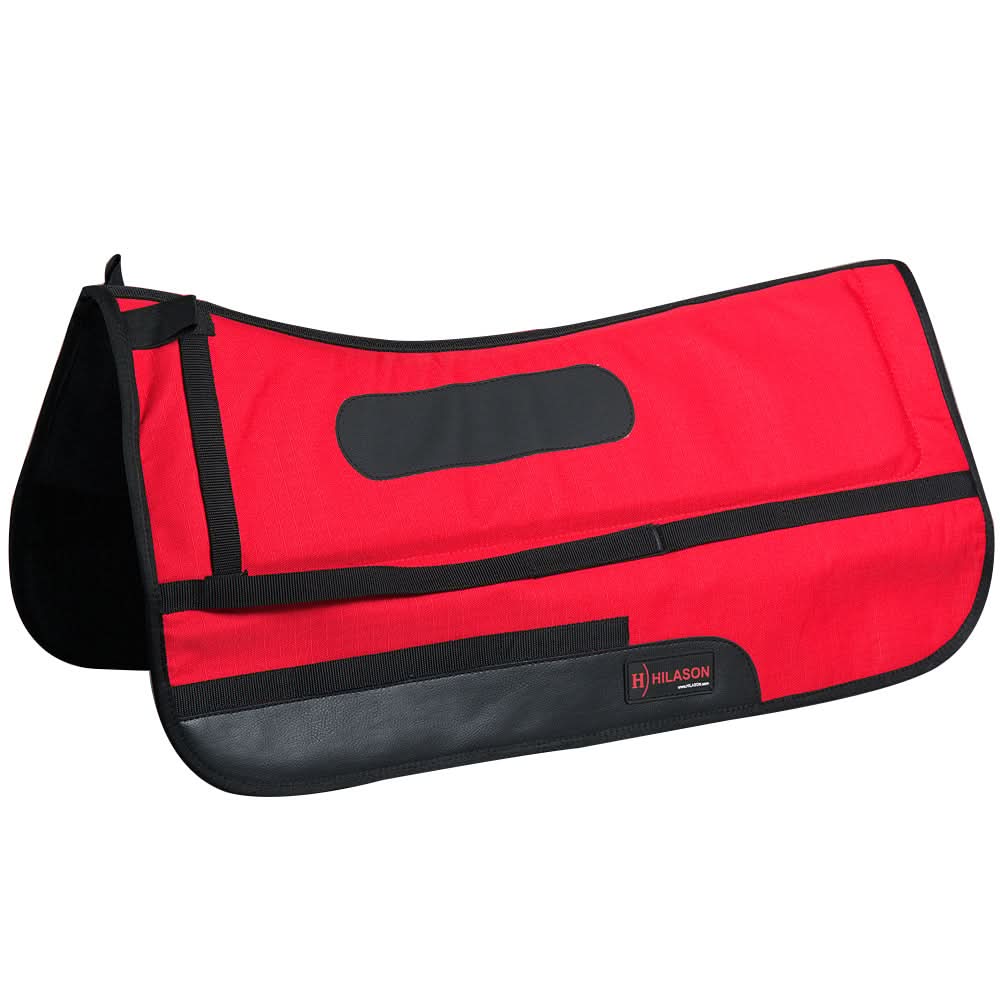 HILASON Western Tack All Purpose Horse Saddle Pad Red 32" X 32"