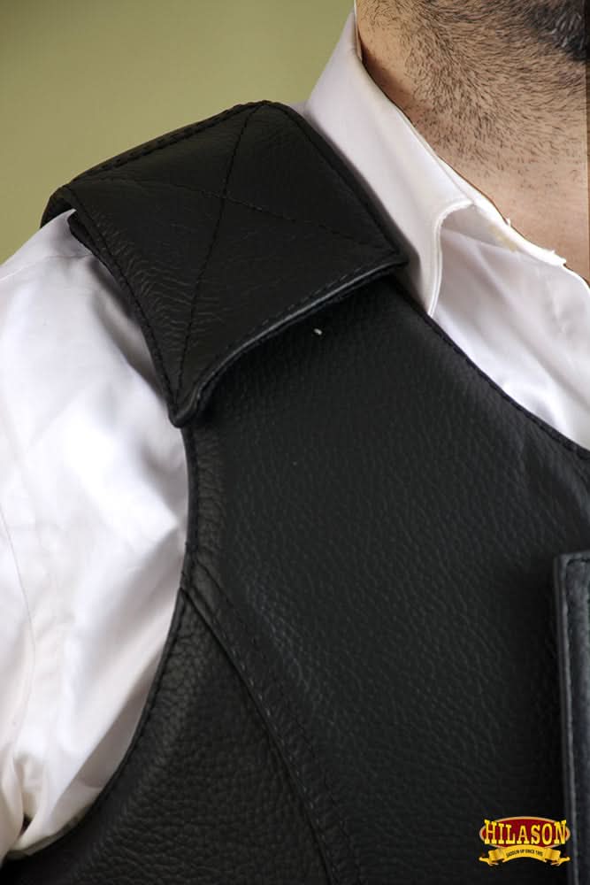 HILASON Equestrian Bull Riding Rodeo Safety Vest Protective Leather