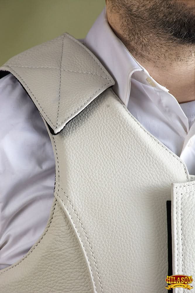 HILASON Equestrian Bull Riding Rodeo Safety Vest Protective Leather