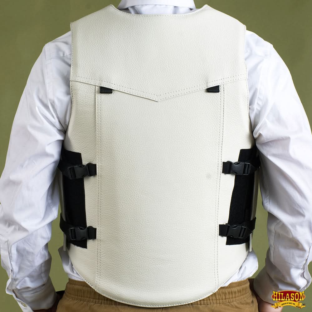 HILASON Equestrian Bull Riding Rodeo Safety Vest Protective Leather