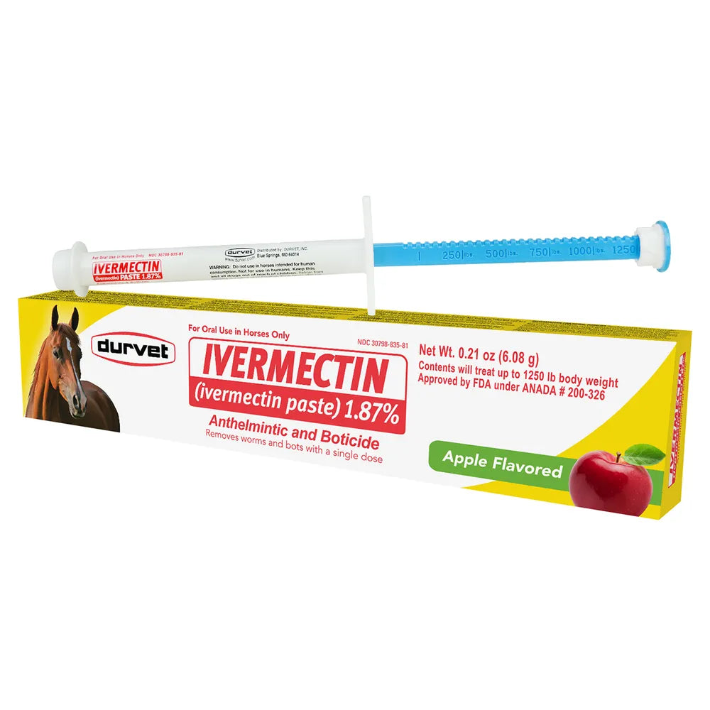 Durvet Ivermectin 1.87% Apple Flavor Paste 6.08gm