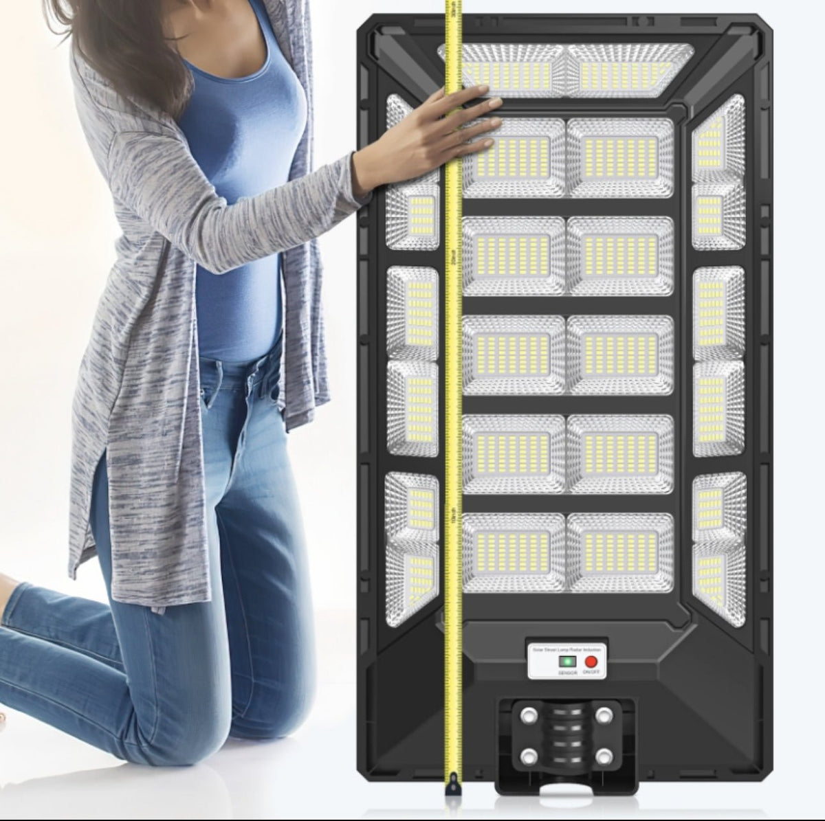 8800W Solar Street Light Outdoor – 180,000 Lumens, 6500K, Motion Sensor, Dusk-to-Dawn, IP66