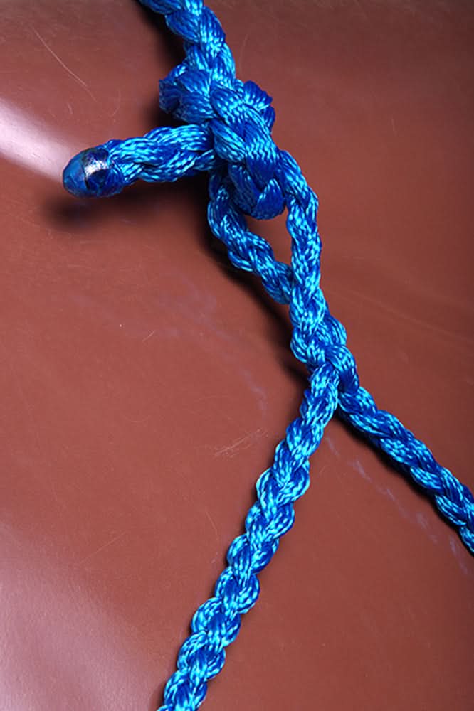 Long-Lasting Braided Rope Horse Halter With 8-Foot Lead For Daily Handling Blue