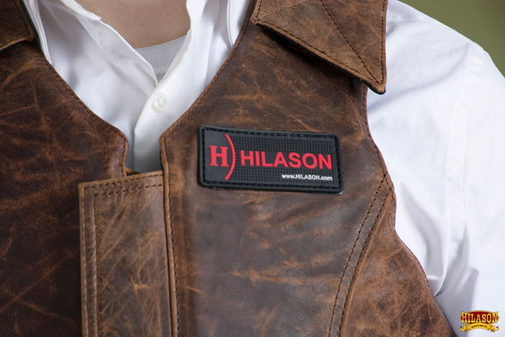 HILASON Equestrian Bull Riding Rodeo Safety Vest Protective Leather