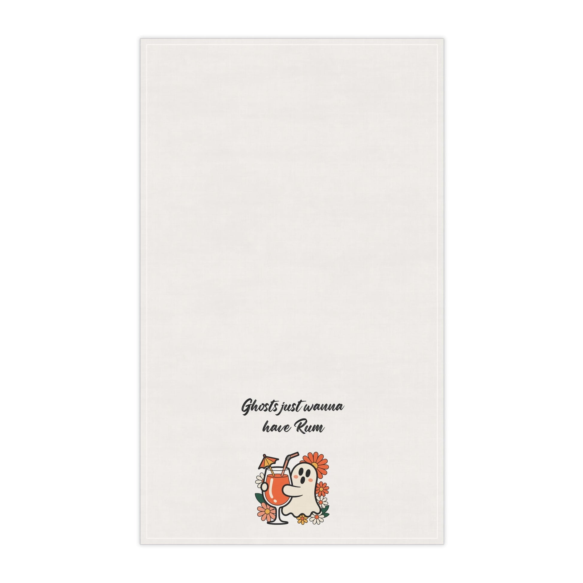 "Ghosts just wanna have Rum" Boo-tifully Tipsy Ghost Kitchen Towels, Halloween Kitchen Decor, Fun Gifts for Home, Funny Dish Towels, Spooky Party Essentials