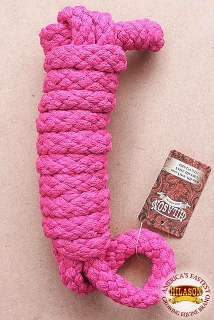 Hilason Horse Riding Poly Lead Rope Brown Tan  1/4" X 8 Ft.