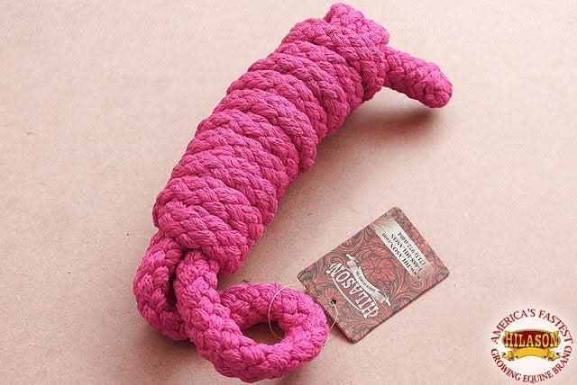 Hilason Horse Riding Poly Lead Rope Brown Tan  1/4" X 8 Ft.