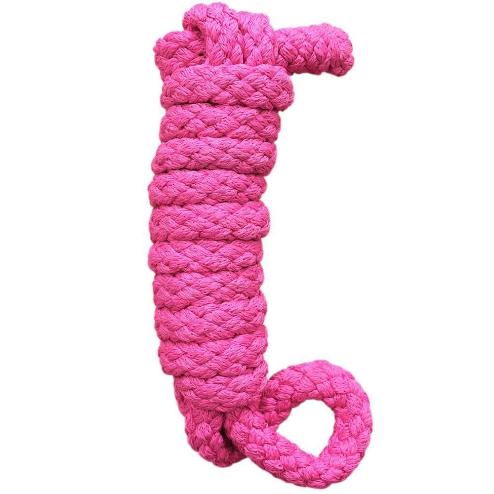 Hilason Horse Riding Poly Lead Rope Brown Tan  1/4" X 8 Ft.