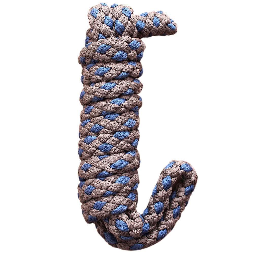 Hilason Horse Riding Poly Lead Rope Brown Tan  1/4" X 8 Ft.