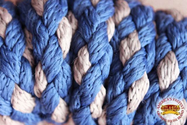 Hilason Horse Riding Poly Lead Rope Brown Tan  1/4" X 8 Ft.