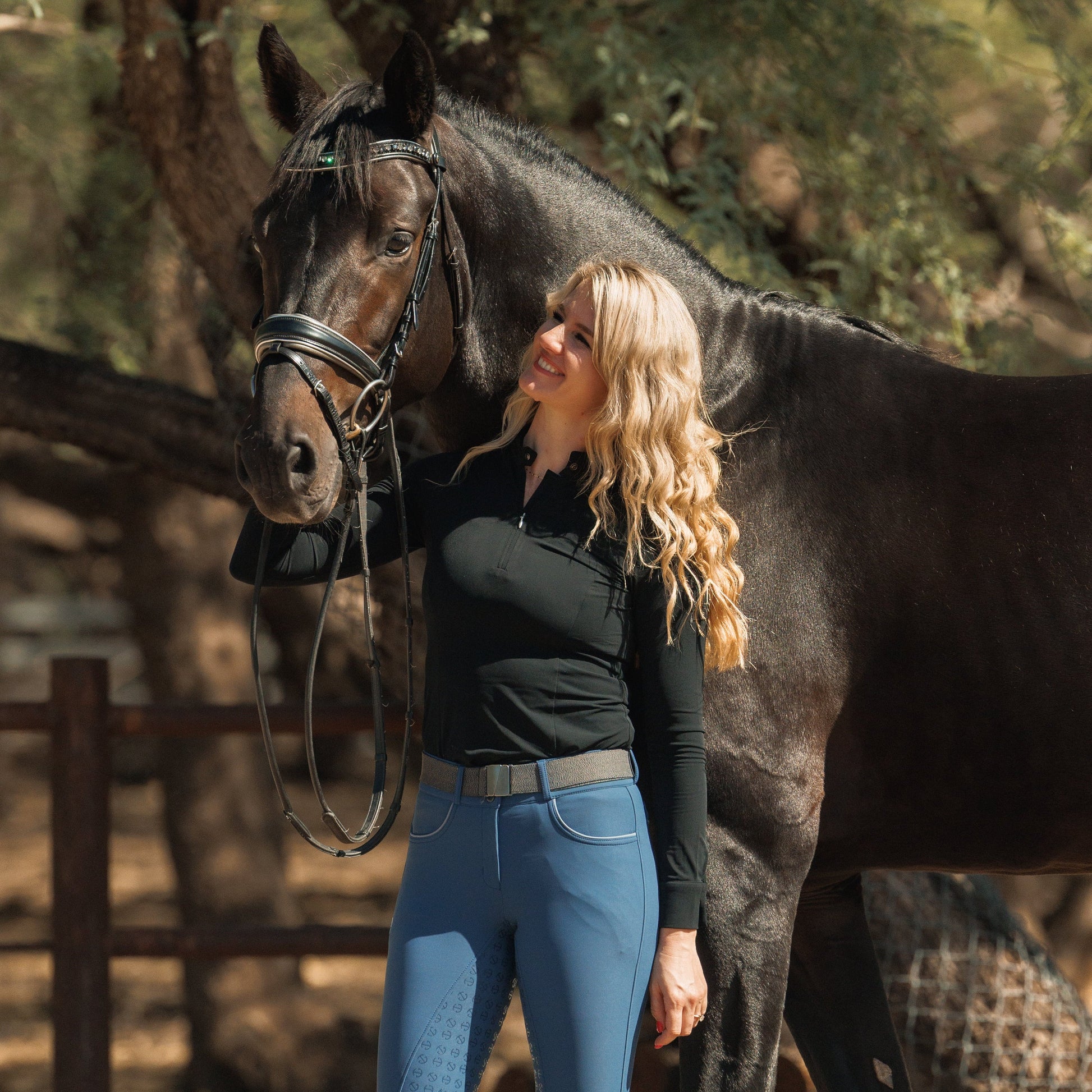 The Eiffel Tower Black Leather Snaffle Bridle