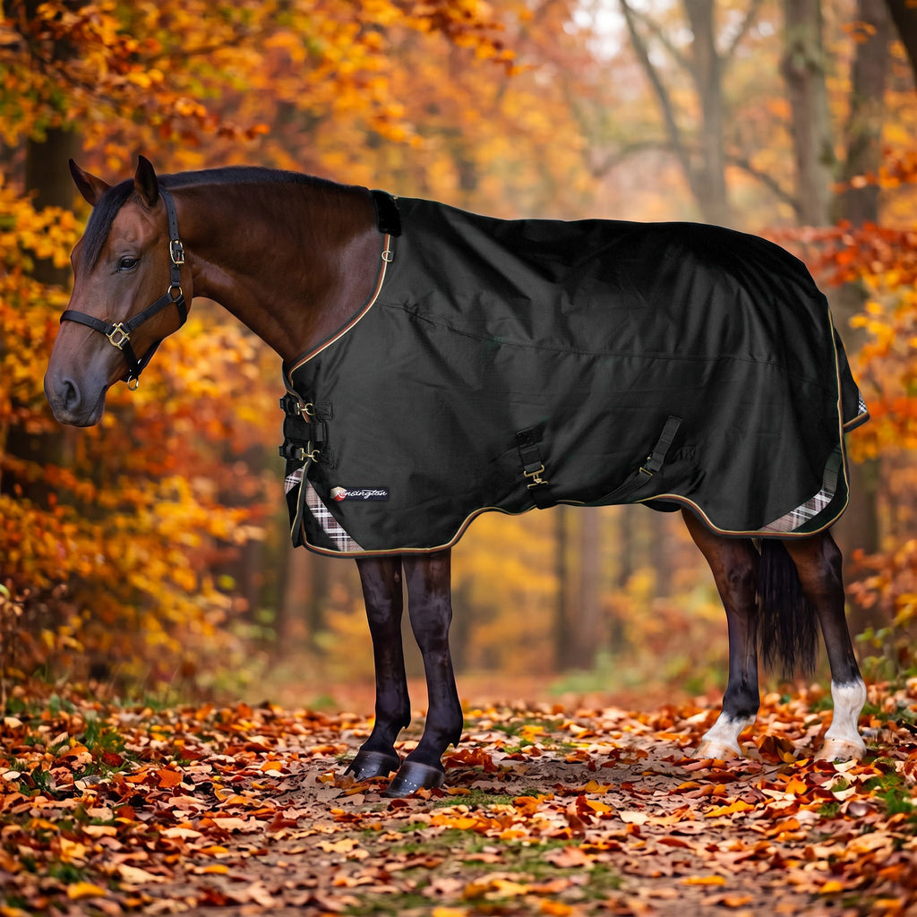 1200D Lightweight 80g Euro Cut Horse Winter Turnout Blanket - Waterproof & Breathable
