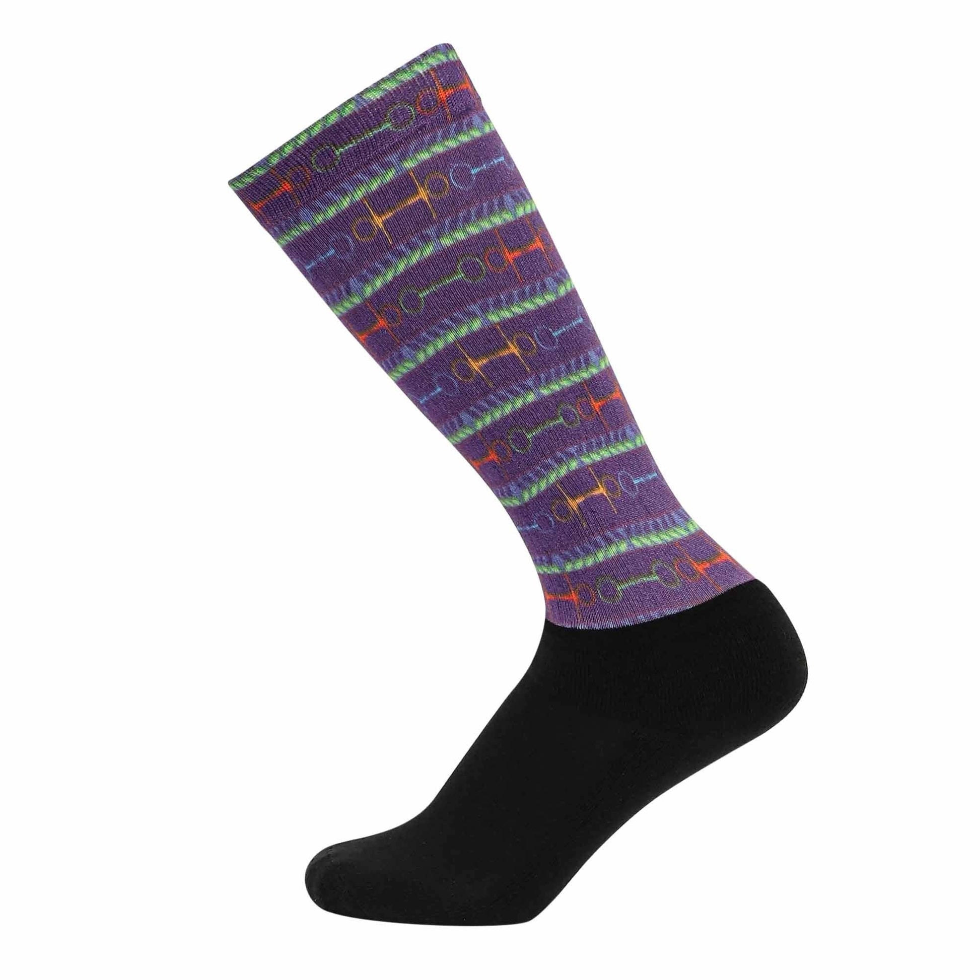 Equine Couture Children'S OTC Boot Socks- Neon Bits: STD