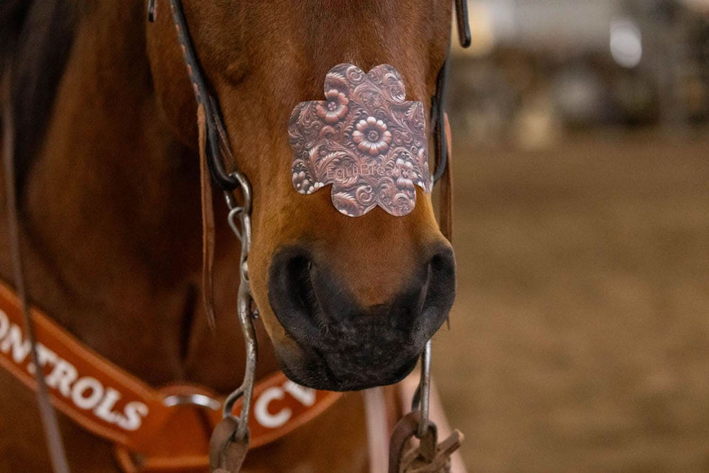 EquiBreathe™ Equine Nasal Patch - Tooled Leather