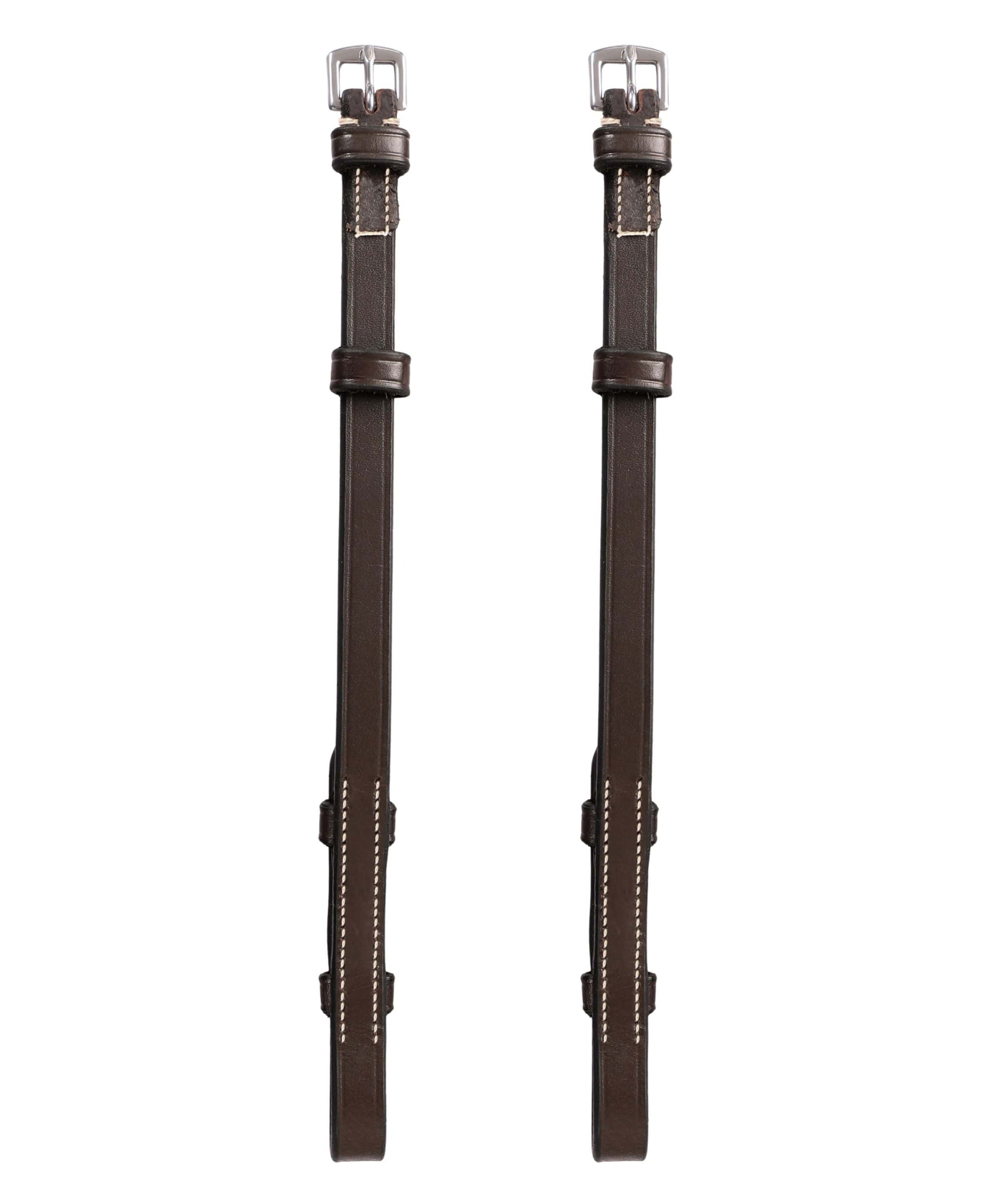 ExionPro Bridle Cheek Pieces With Hook Fastening - White Stitching