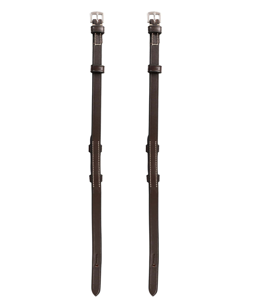 ExionPro Bridle Cheek Pieces With Hook Fastening - White Stitching